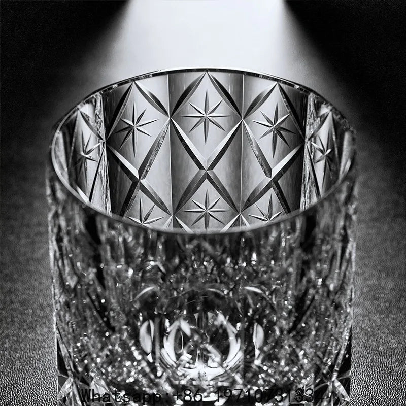 Premium Edo Kiriko Whiskey Glass - K9 Lead-Free Crystal Star Pattern Gift Box