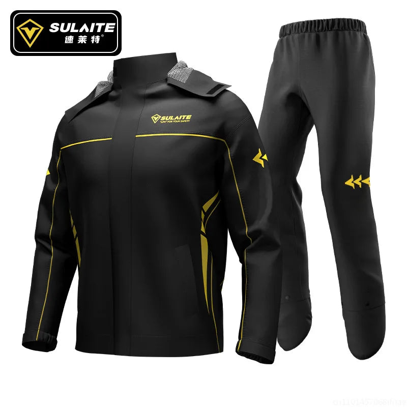 Outdoor Motorcycle aterproof Clothing Ultra-thin Raincoat Set Motocross Breathable Comfortable Reflective Climbing Rain Coat