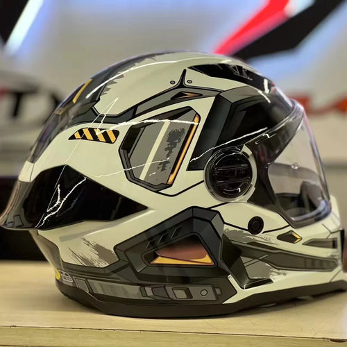 STLF Light Weight Safty Motorcycle Helmet PC Anti Fog Lens ABS Material DOT Racing Helmet 3C Certified All Season Full Face Helm