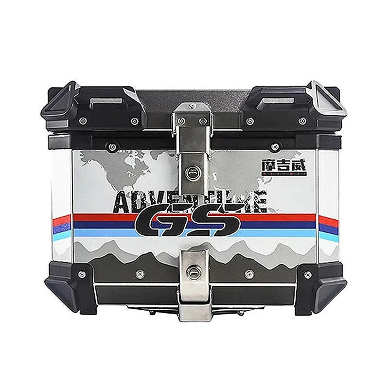 Factory Hot Selling Universal Motorcycle Aluminum Box 65L 55L 45L 36L Motorcycle Rear Trunk Lage Storage Suitcase Moto Tail Box