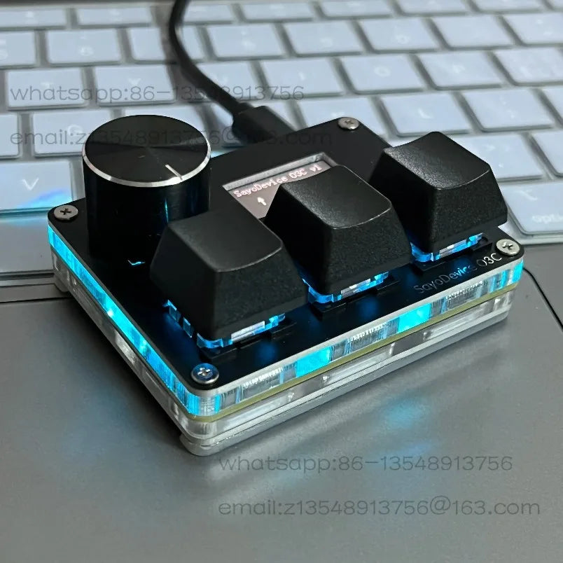 OSU dedicated, O3C quick trigger Hall switch, pink magnetic axis keyboard, with knob screen, support copy and paste shortcut