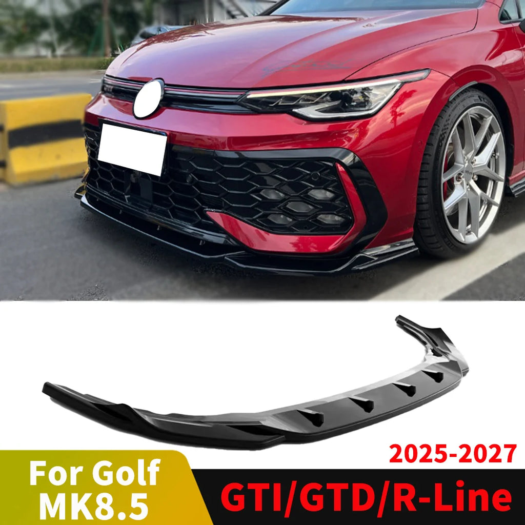 Front Splitter Maxton Style Tuning Bumper Lip For MK8.5 Golf 8.5 GTI GTD R-Line 2025-2027 Air Dam Chin Protector Accessories