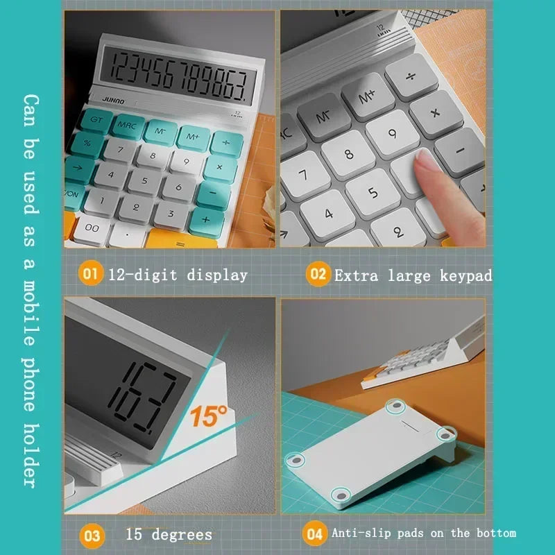 With Mobile Phone Holder Function Office Calculator  Goddess Model for Accountants Large Screen Financial Calculator