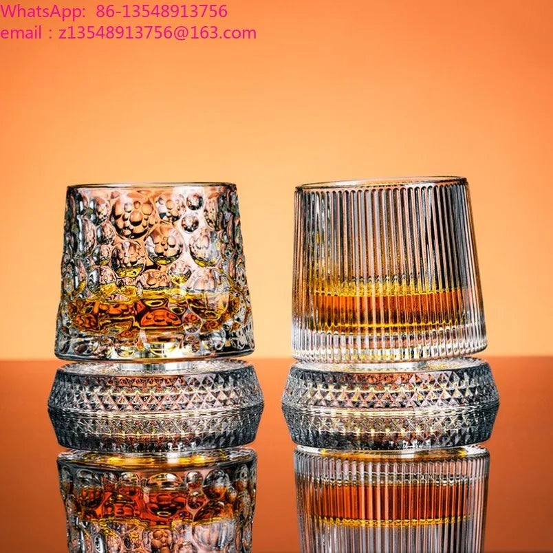 Tumbler rotating crystal classical cup, light luxury whiskey, foreign wine, beer, universal decompression beverage containers 2