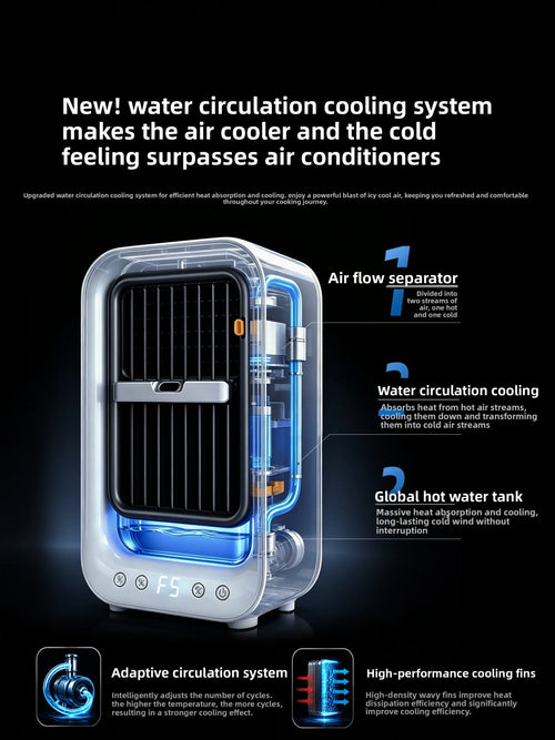 Powerful No Punch Wall Hanging Ice Mist Fan Mini Kitchen Cooling Air Conditioner Ceiling Mount Cooler Fan