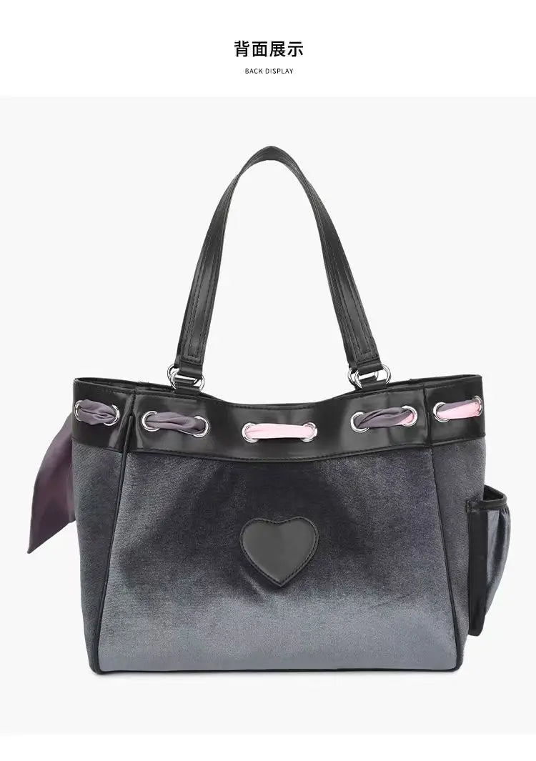 Women Blue Pink Top-handle Bag Large Capacity Girls Y2k Denim Boston Bag Designer Crossbody Handbag Multi-pocket Tie-dyed Bags