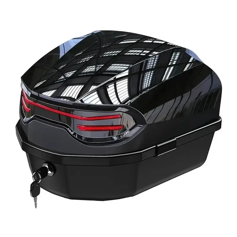 1pc 35L Motorcycle Top Box, Motorcycle Trunk Material Wear-Resistant with Lock,  Accessories,Helmet