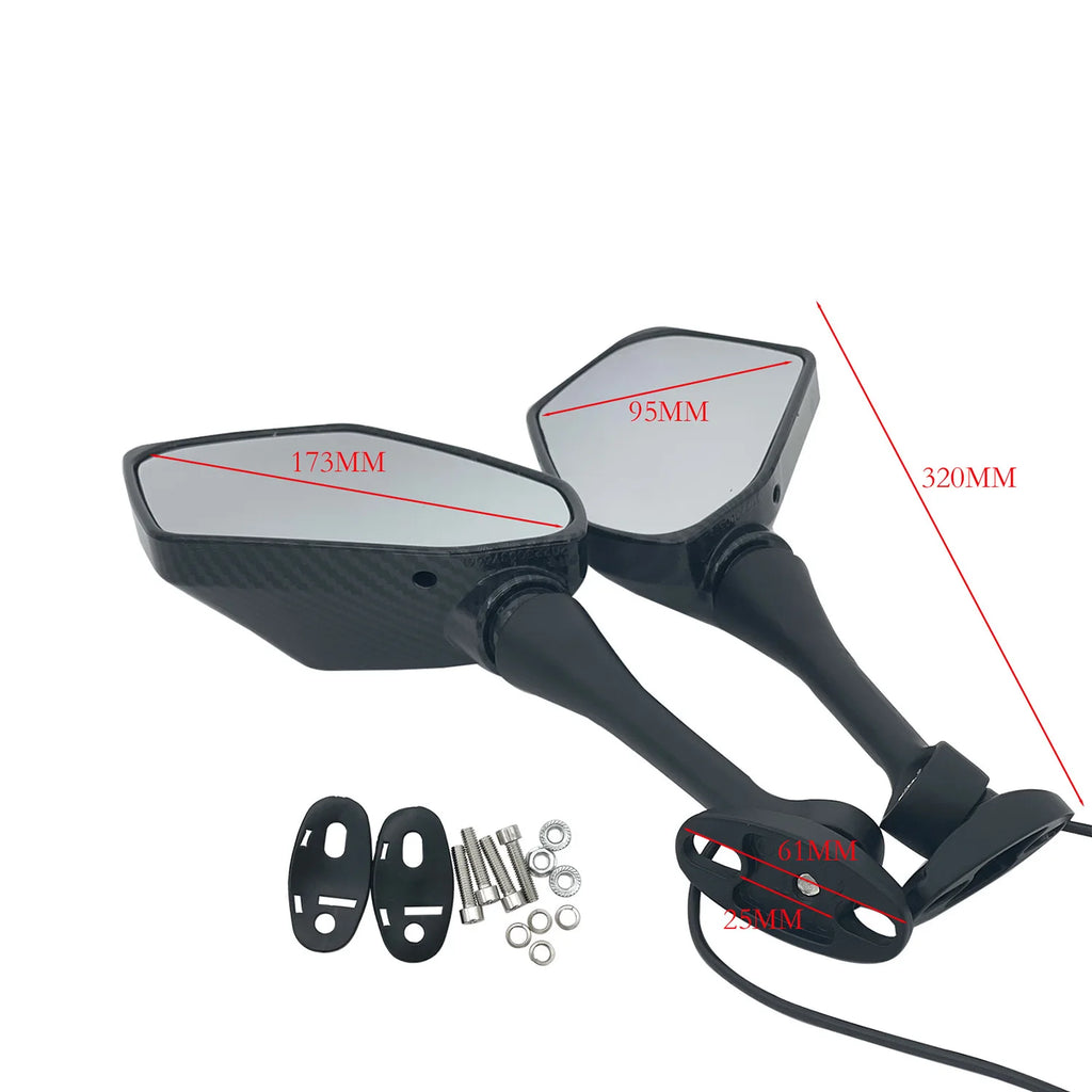 Side Rearview Mirror W/ Turn Signal For Honda CBR250R CBR300R 2015-2018 CBR500R 2012-2017 CBR600RR 2003-2016 CBR1000RR 2004-2007