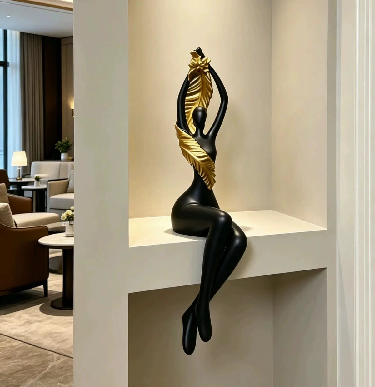 New Modern Minimalist Art Style Hanging Posture Figure Creative Statue Living Room Home Desktop Decoration Ornament Adult Gift