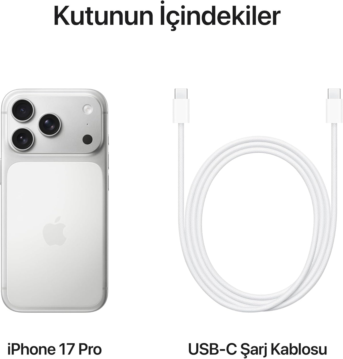Apple iPhone 17 Pro 512 GB: 120 Hz’e kadar ProMotion teknolojisine sahip 6.3 inç ekran, A19 Pro Çip, Çığır Açıcı Pil Ömrü, Center Stage Ön Kamera özellikli Pro Fusion Kamera Sistemi; Gümüş Rengi