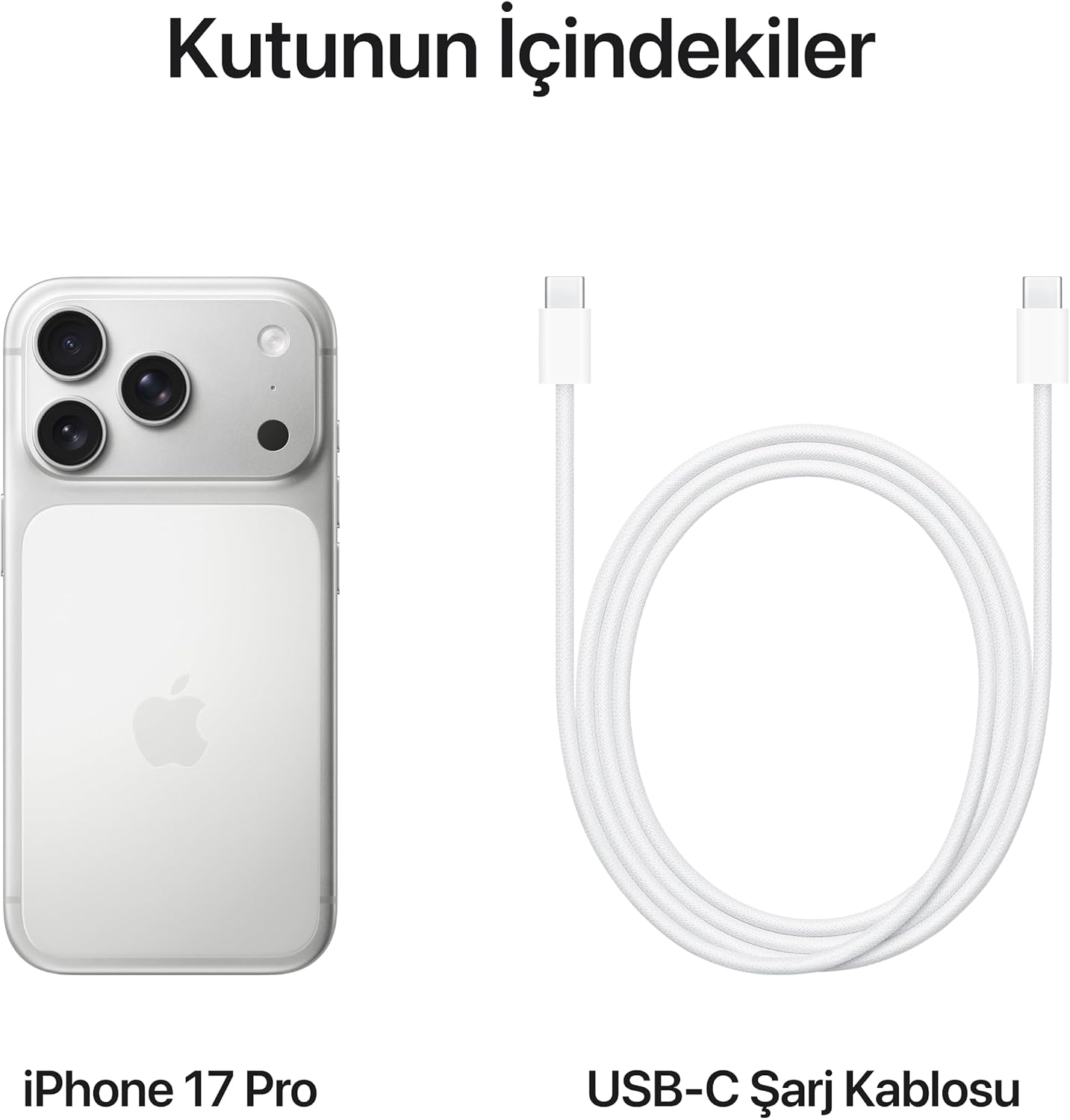 Apple iPhone 17 Pro 512 GB: 120 Hz’e kadar ProMotion teknolojisine sahip 6.3 inç ekran, A19 Pro Çip, Çığır Açıcı Pil Ömrü, Center Stage Ön Kamera özellikli Pro Fusion Kamera Sistemi; Gümüş Rengi