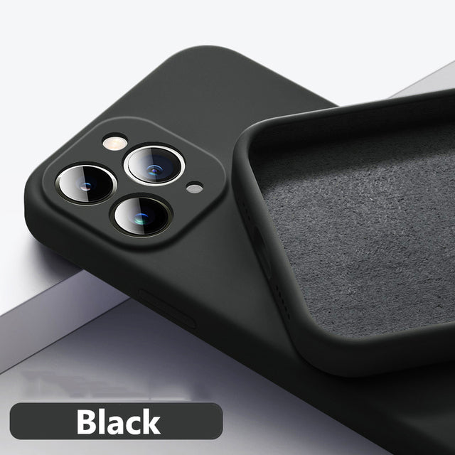 Astubia Square Liquid Silicone Phone Case for iPhone 11-14