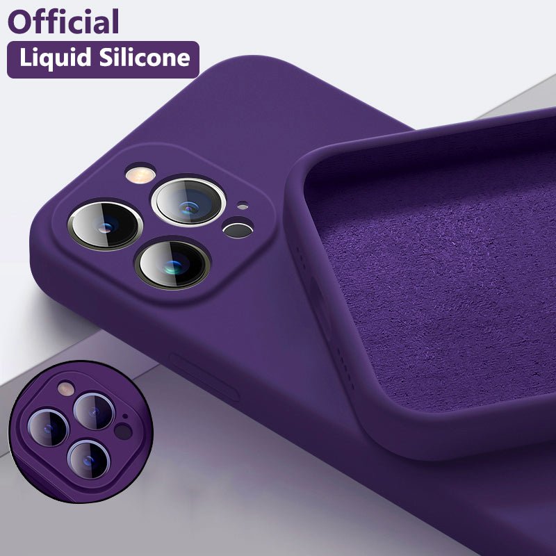 Astubia Square Liquid Silicone Phone Case for iPhone 11-14