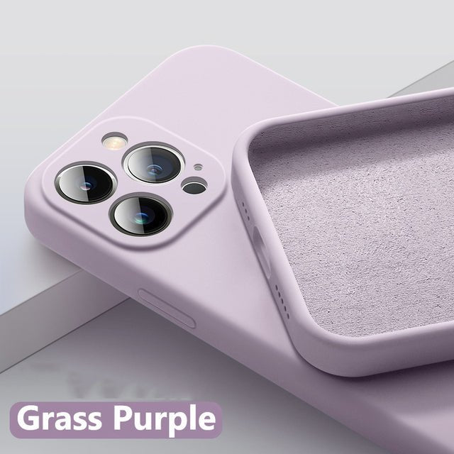 Astubia Square Liquid Silicone Phone Case for iPhone 11-14