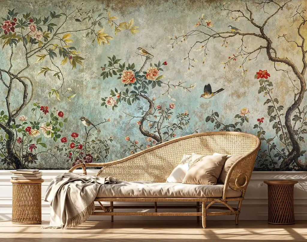 Birds and Botanicals Garden Wall Mural