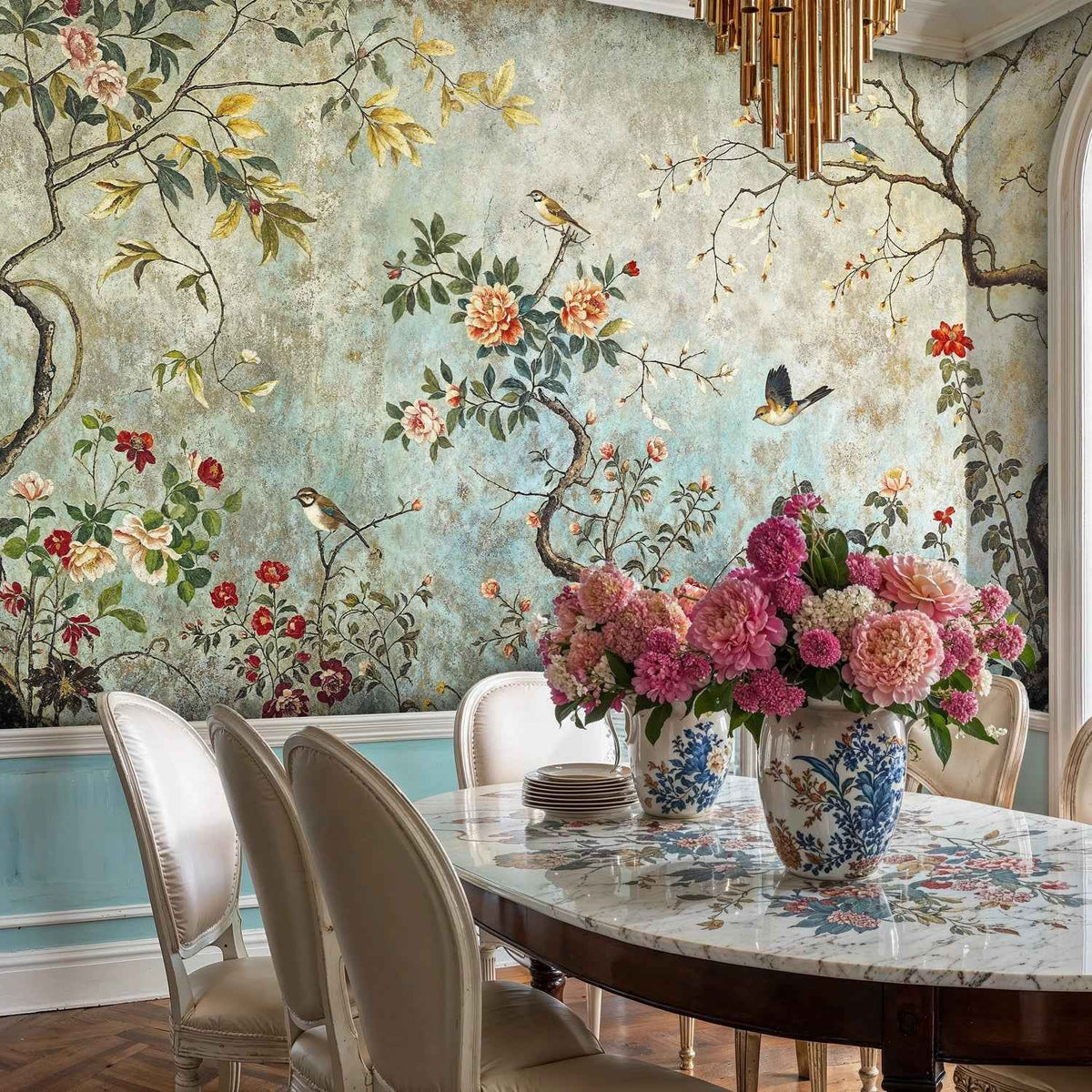 Birds and Botanicals Garden Wall Mural