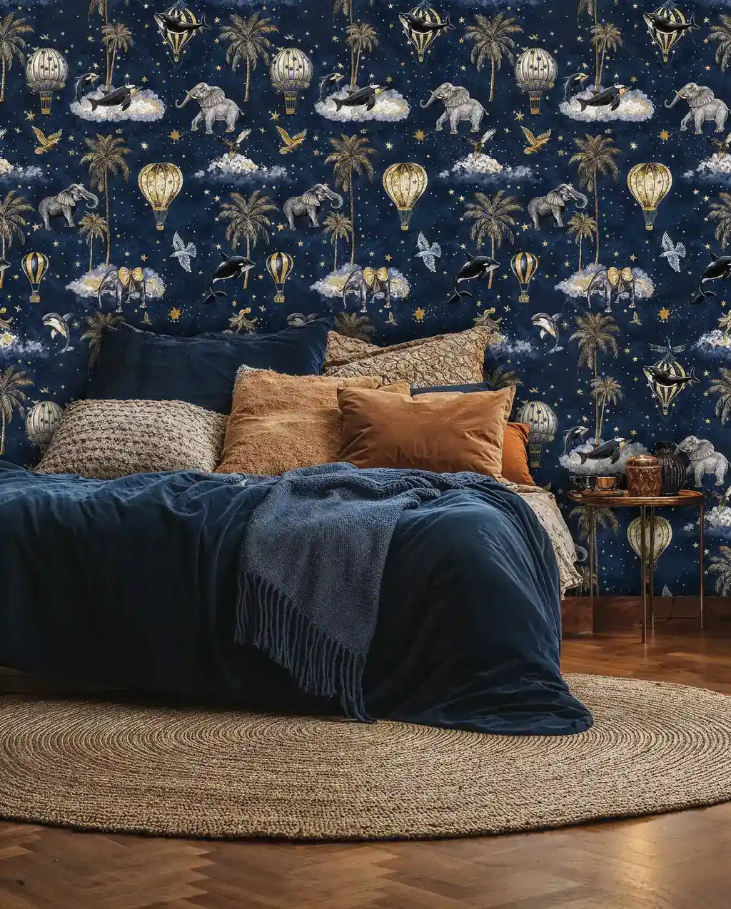 Celestial Fun Safari Balloon Wallpaper