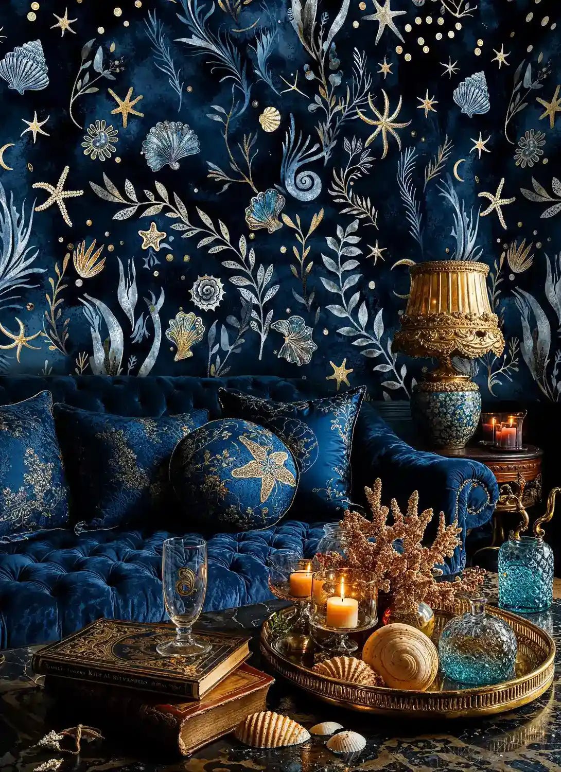 Celestial Undersea Botanicals Wallpaper