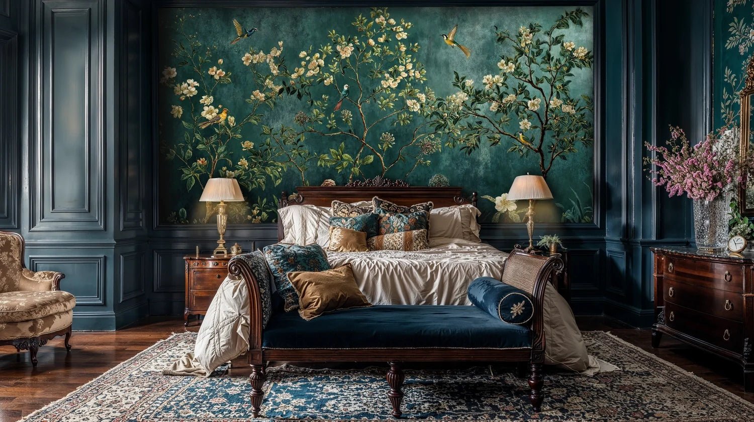 Chinoiserie Birds and Blossoms Wall Mural