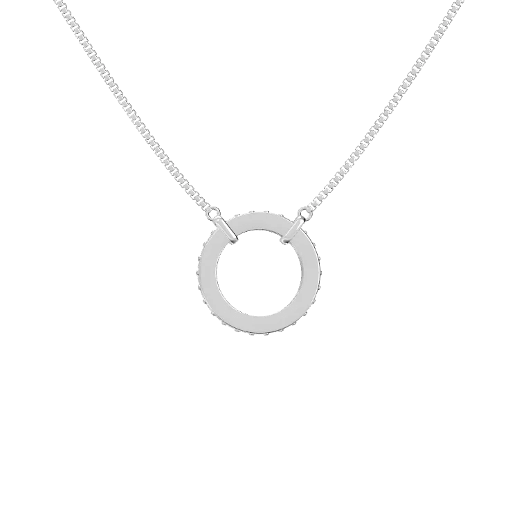Circle of Love-March Birthstone Family Engraving Necklace