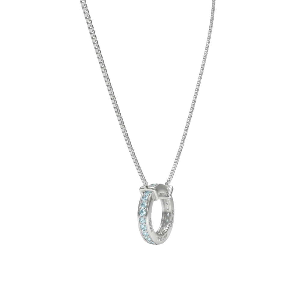 Circle of Love-March Birthstone Family Engraving Necklace