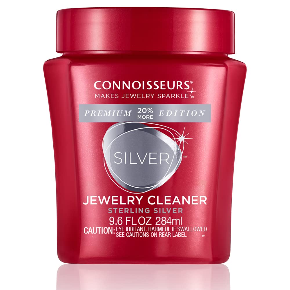 CONNOISSEURS Premium Edition Jewelry Cleaner, Value Size 9.6oz - Pick from Fine, Silver or Delicate Jewelry Cleaner