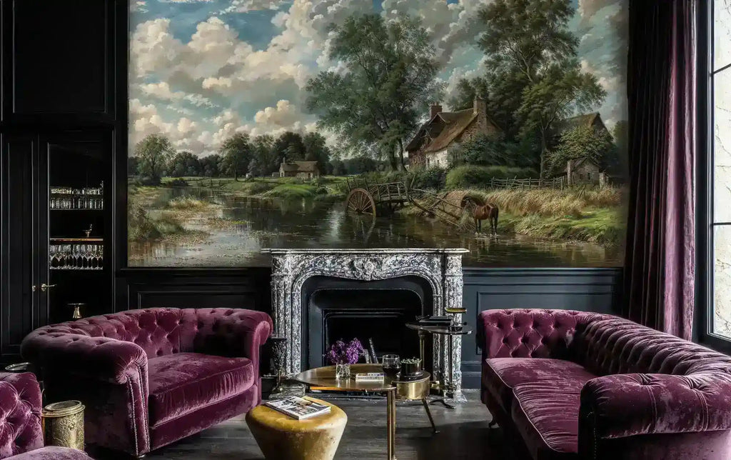English Countryside Landscape Wall Mural