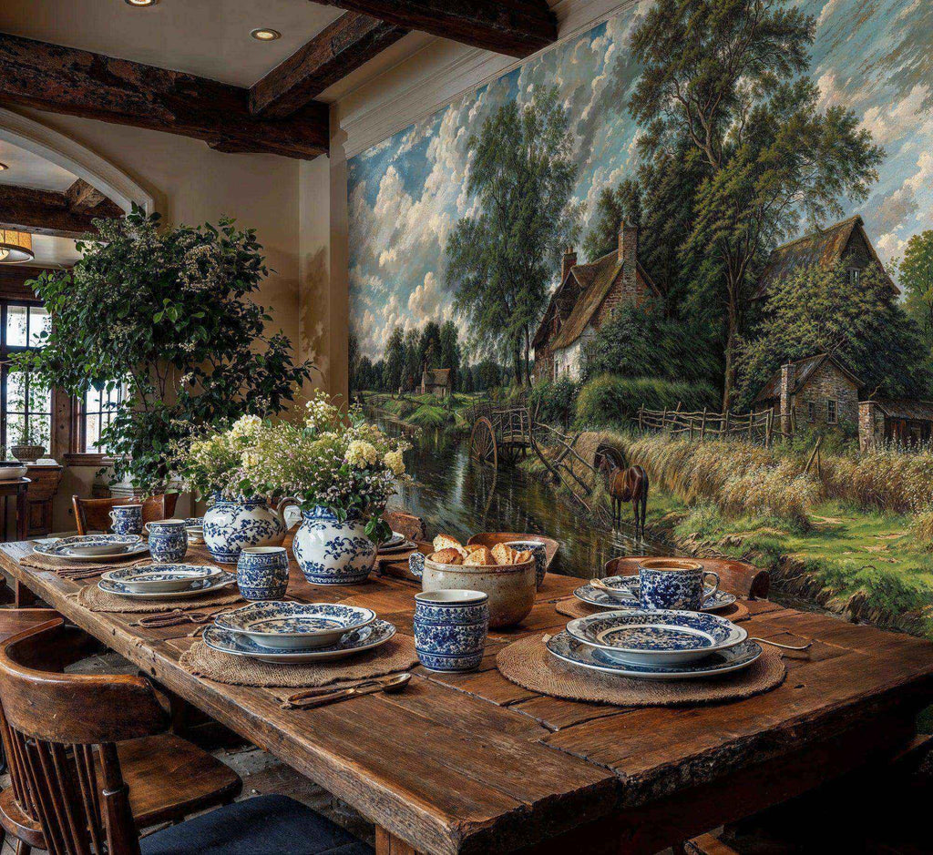 English Countryside Landscape Wall Mural