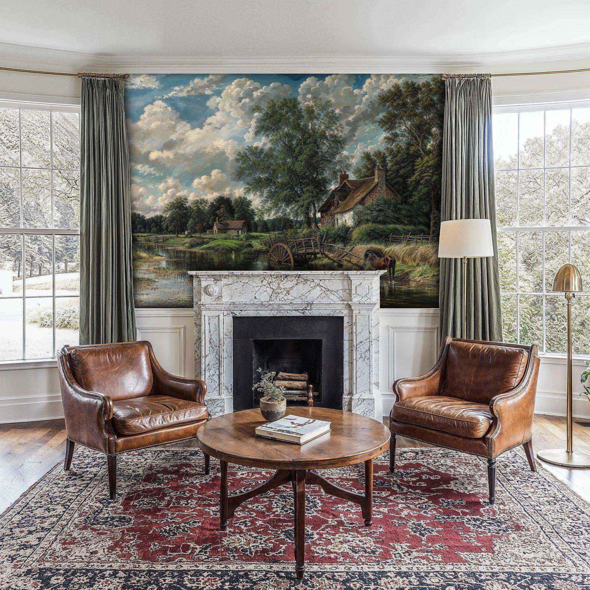 English Countryside Landscape Wall Mural