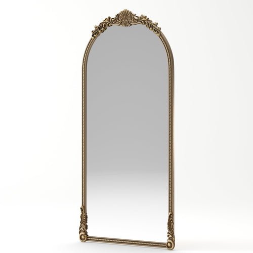 Full-Length Mirror – Ornate Wood Frame Antique Gold 33.07" x 73.03"