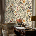 Garden Songbirds and Blossoms Wallpaper
