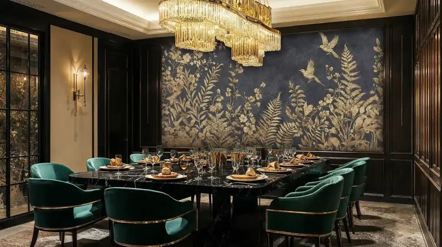 Golden Botanical Garden Wall Mural