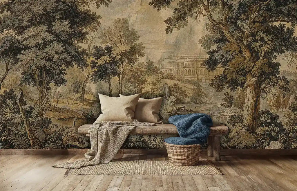 Grand Estate Riverside Landscape Wall Mural
