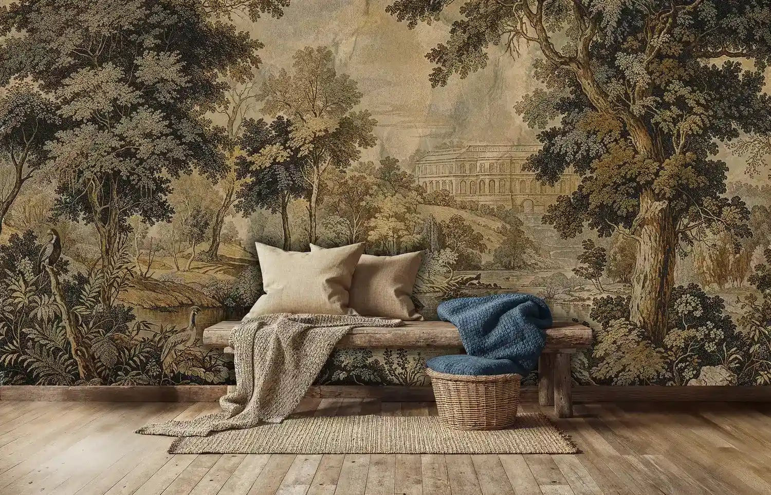 Grand Estate Riverside Landscape Wall Mural