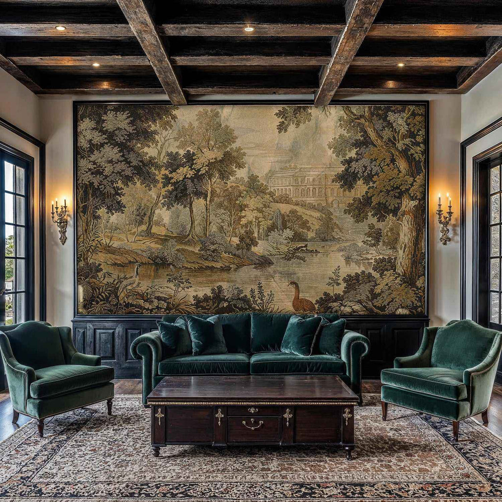 Grand Estate Riverside Landscape Wall Mural