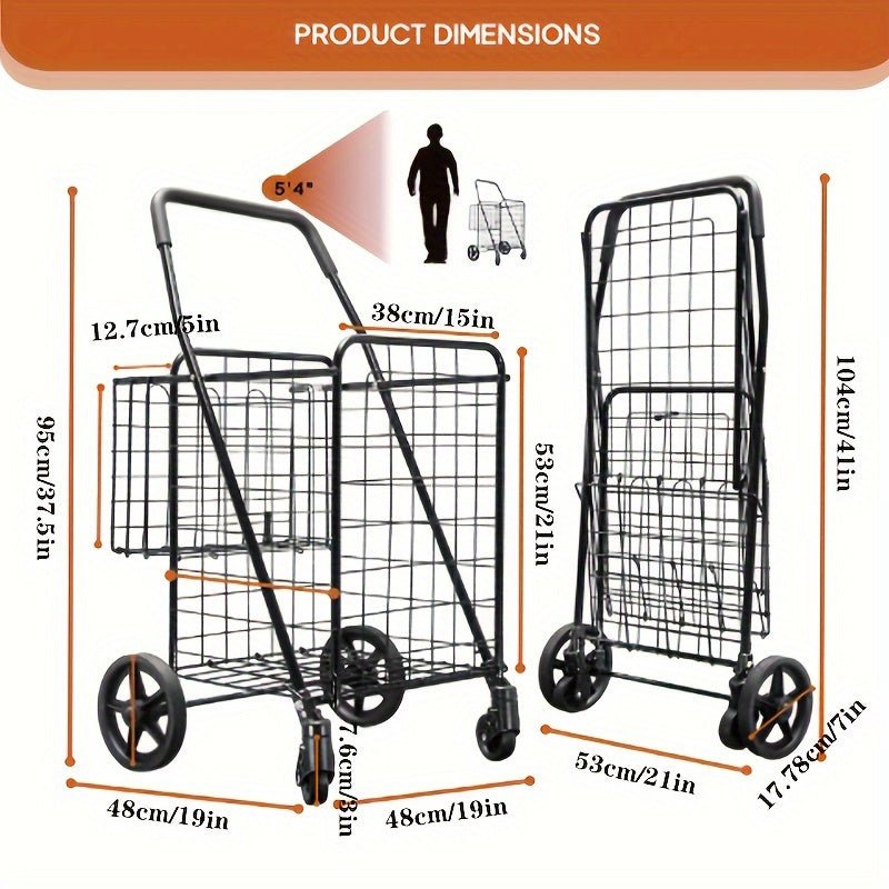 Heavy Duty Utility Shopping Cart