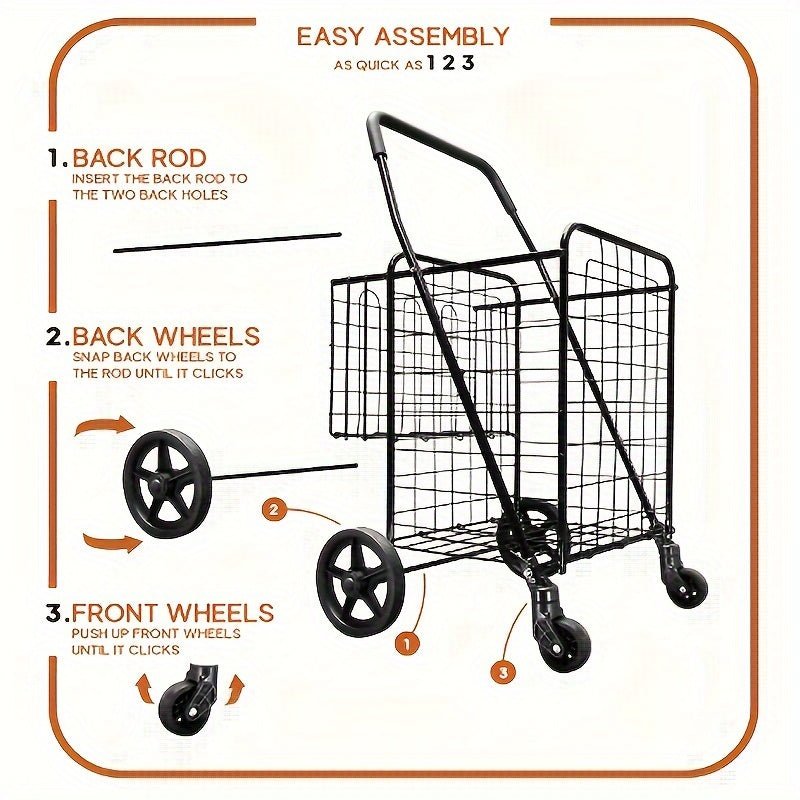 Heavy Duty Utility Shopping Cart