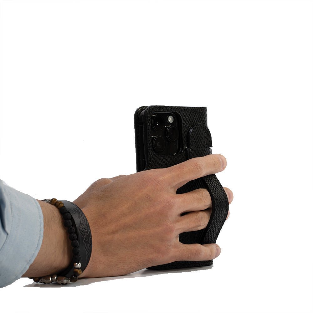 Leather MagSafe Folio Case Wallet with Grip for iPhone 15 Series