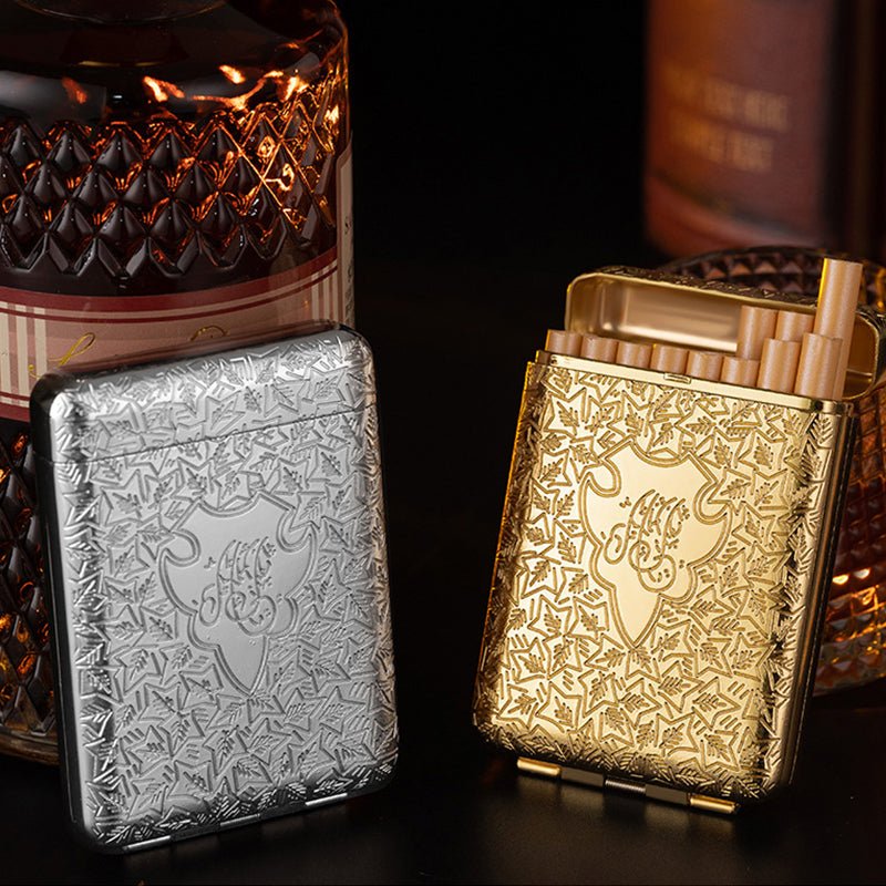 Luxury Vintage Engraved Cigarette Case for 16/20 Cigarettes