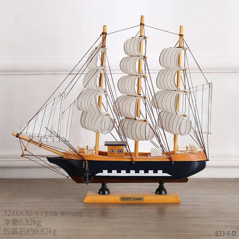 Mediterranean Dreams Wooden Sailboat Model - Silent Mary-A Edition
