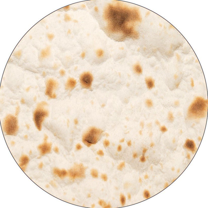 Mexican Burrito Blanket, Round Plush Throw Blanket