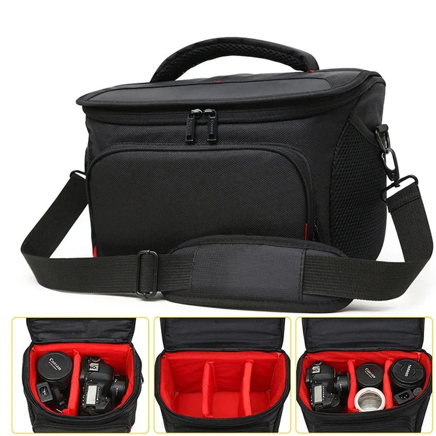 Outdoor Camera Bag with Strap Black