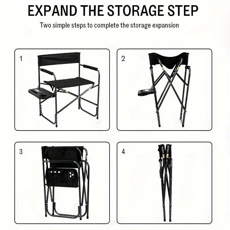 Outdoor Folding Chair with Side Table - Your Versatile Camping Companion