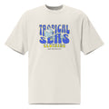 Oversized Wild Tropical Seas faded t-shirt