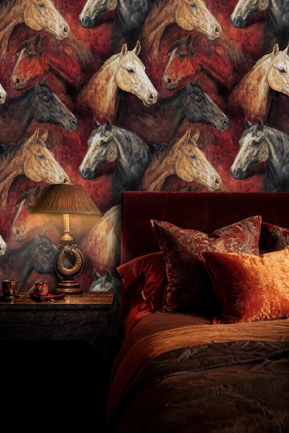 Painted Horse Portraits Wallpaper