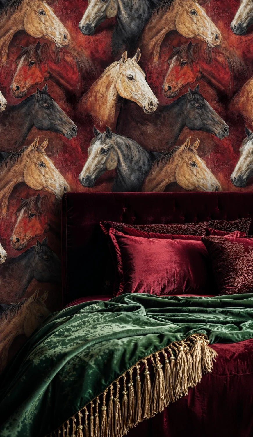 Painted Horse Portraits Wallpaper