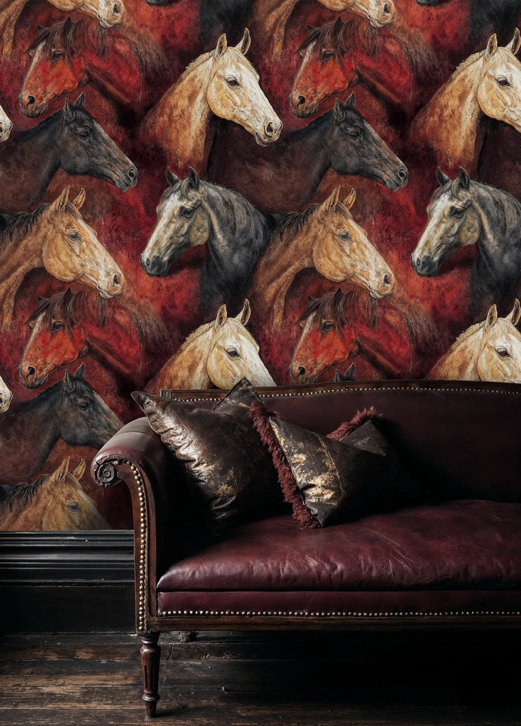 Painted Horse Portraits Wallpaper