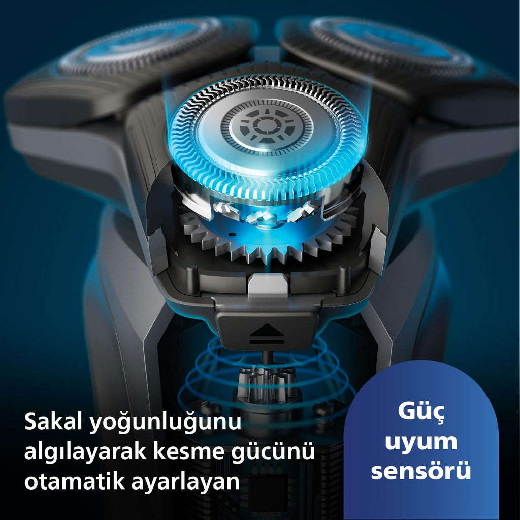 Philips 5000 Serisi Tıraş Makinesi, Sinekkaydı Tıraş, Skin IQ Teknolojisi, Islak ve Kuru Kullanım, Hassas Düzeltici Başlık – S5887/10