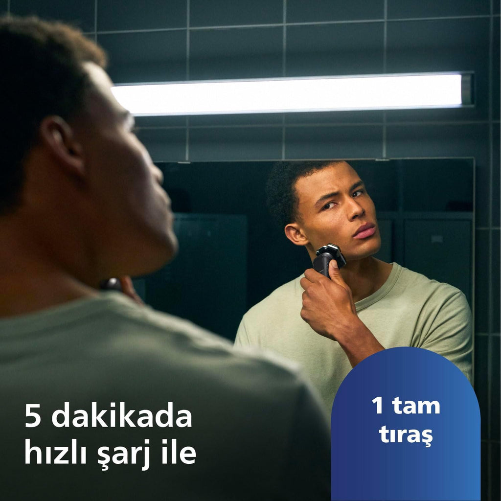 Philips 5000 Serisi Tıraş Makinesi, Sinekkaydı Tıraş, Skin IQ Teknolojisi, Islak ve Kuru Kullanım, Hassas Düzeltici Başlık – S5887/10