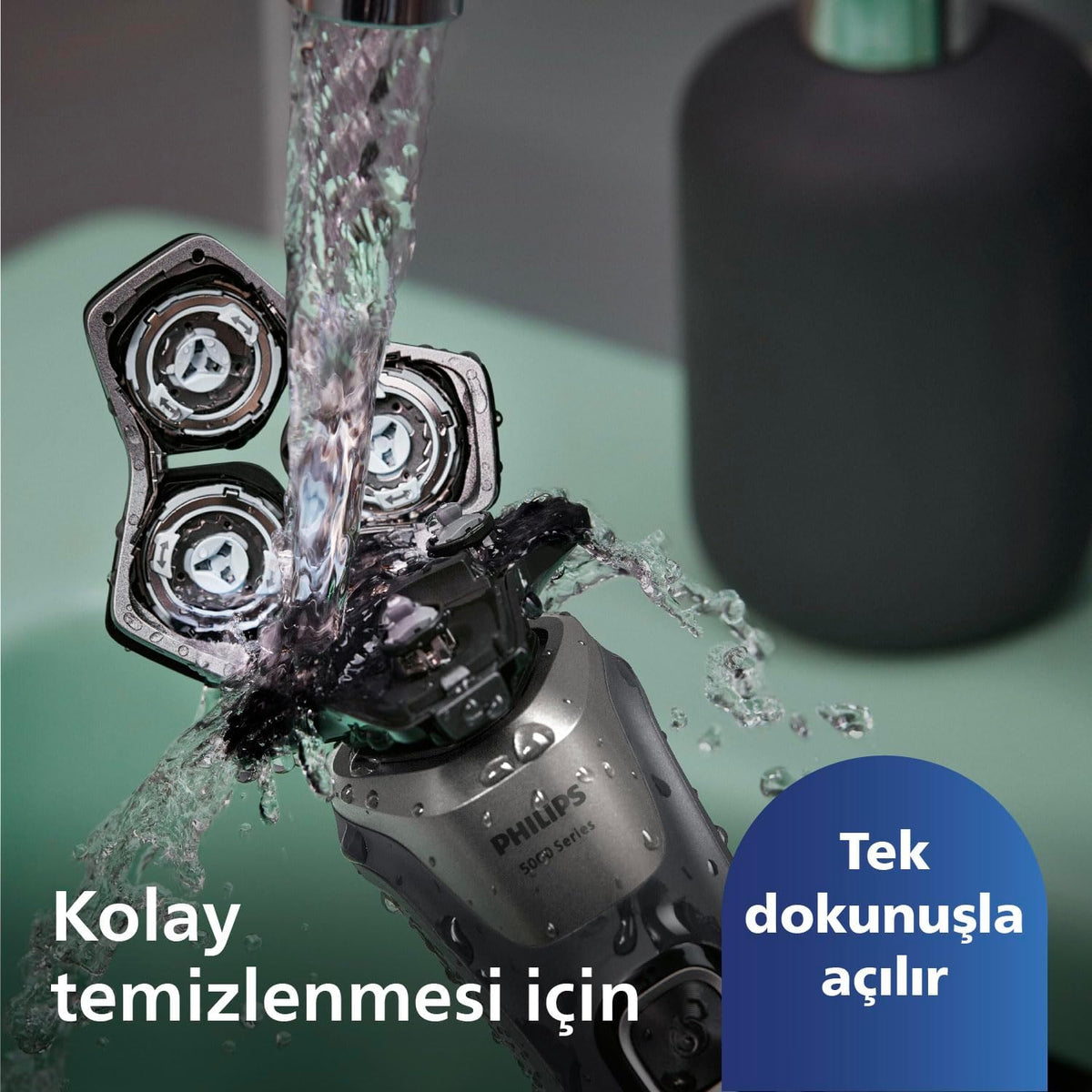 Philips 5000 Serisi Tıraş Makinesi, Sinekkaydı Tıraş, Skin IQ Teknolojisi, Islak ve Kuru Kullanım, Hassas Düzeltici Başlık – S5887/10